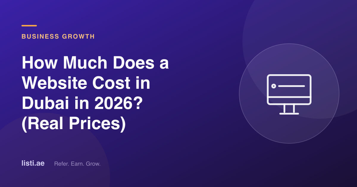 How Much Does a Website Cost in Dubai in 2026? (Real Prices)